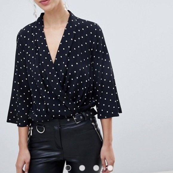 Polka dot blouse body suit - Picture 2 of 3